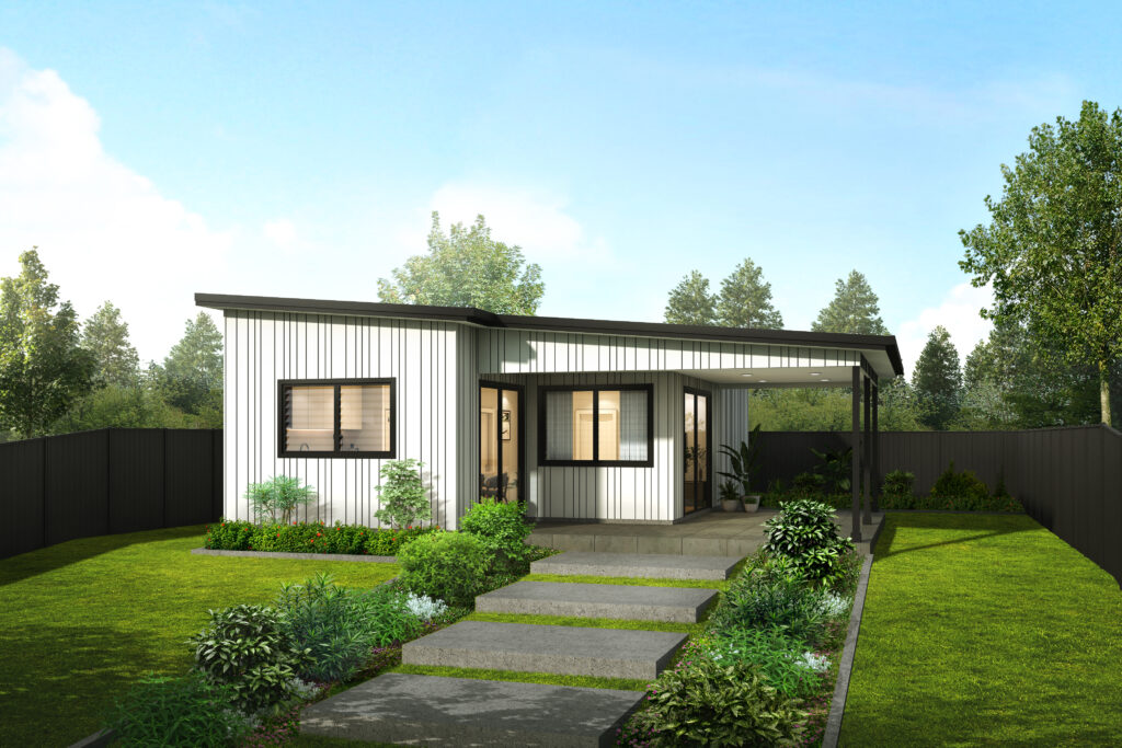 P J Cook Building The Long Jetty 2 Bedroom Granny Flat Design Modernist Render