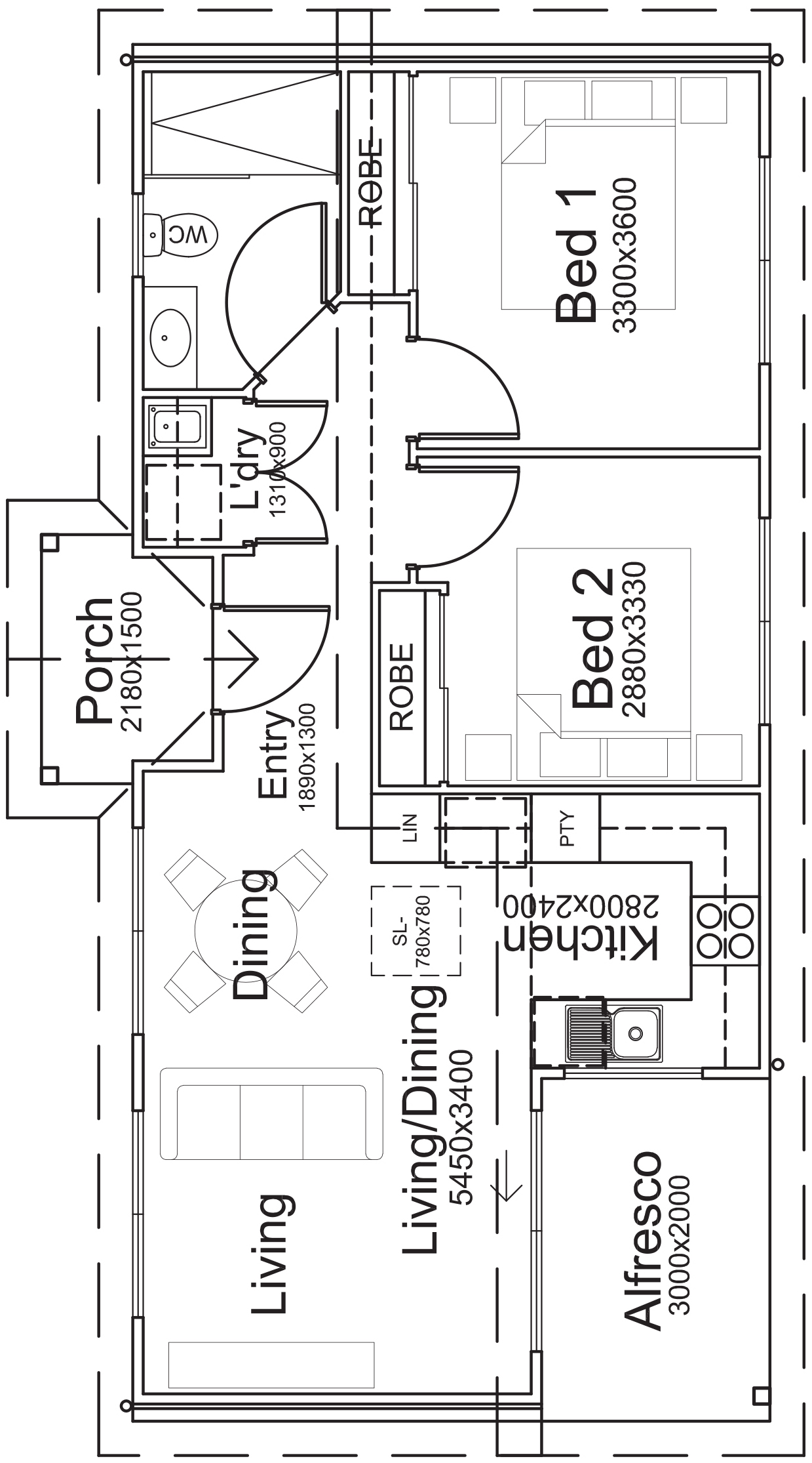 P J Cook Building The Toowoon Granny Flat Floor Plan