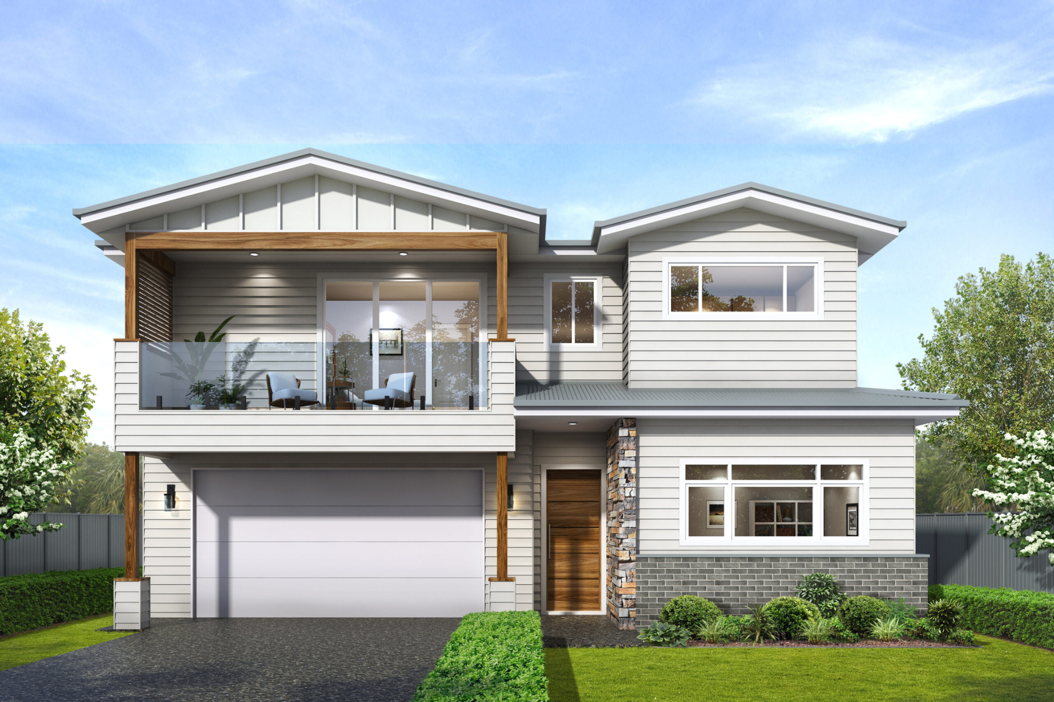 P J Cook Building The North Avoca 5 Bedroom New Home Design With Double Garage Hamptons Façade